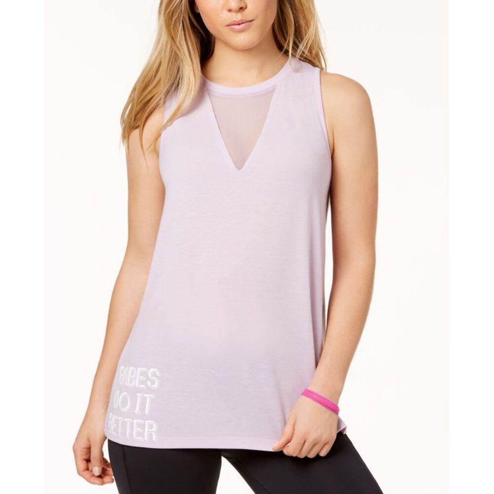 Material Girl Active Juniors Mesh Inset Tank Top